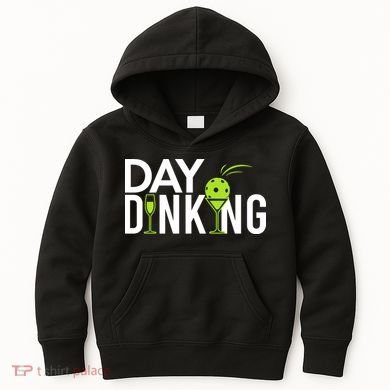 Day Dinking Drinking Pickleball Kids Hoodie