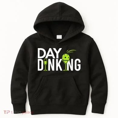 Day Dinking Drinking Pickleball Kids Hoodie