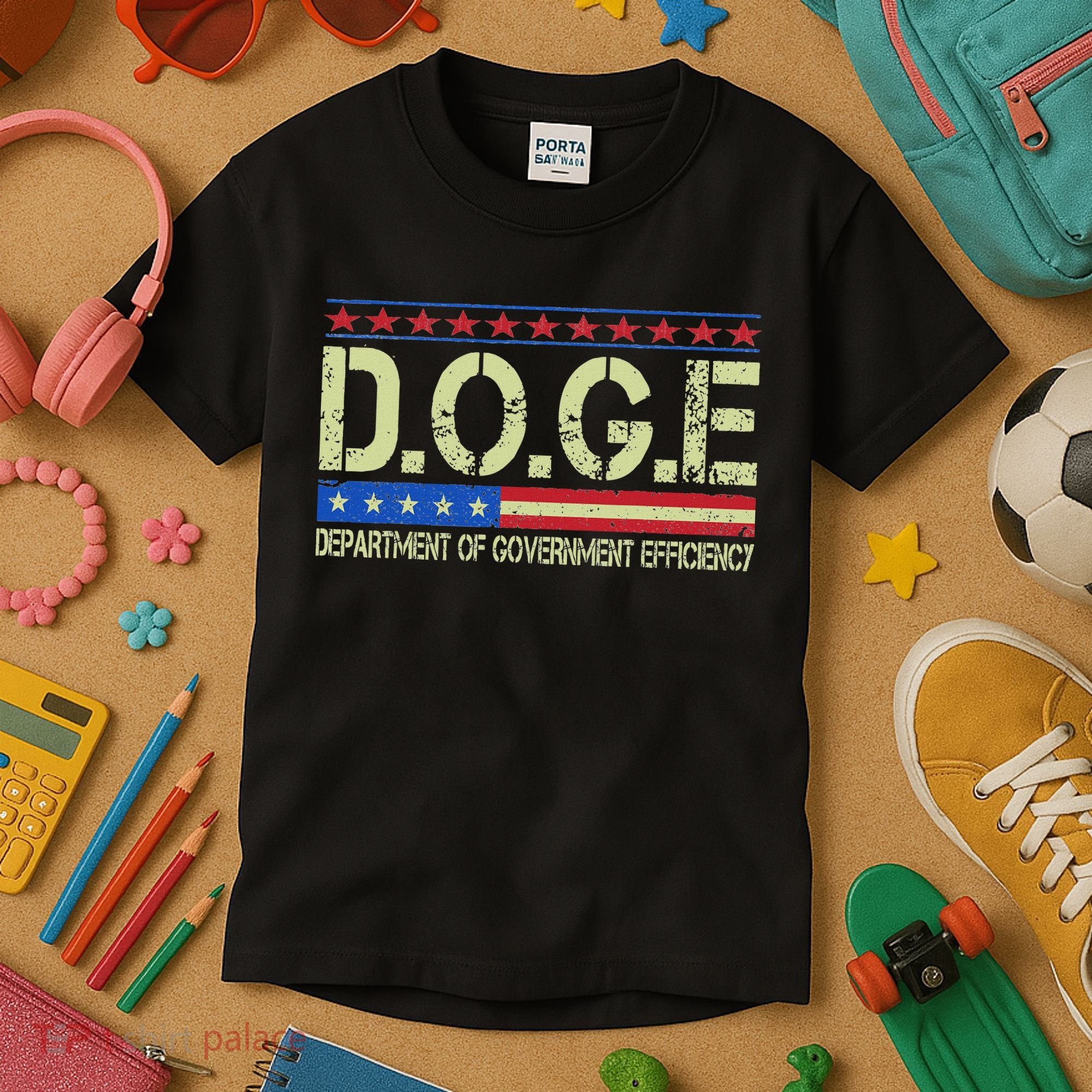 Doge Doge Department Of Government Efficiency Kids T-Shirt
