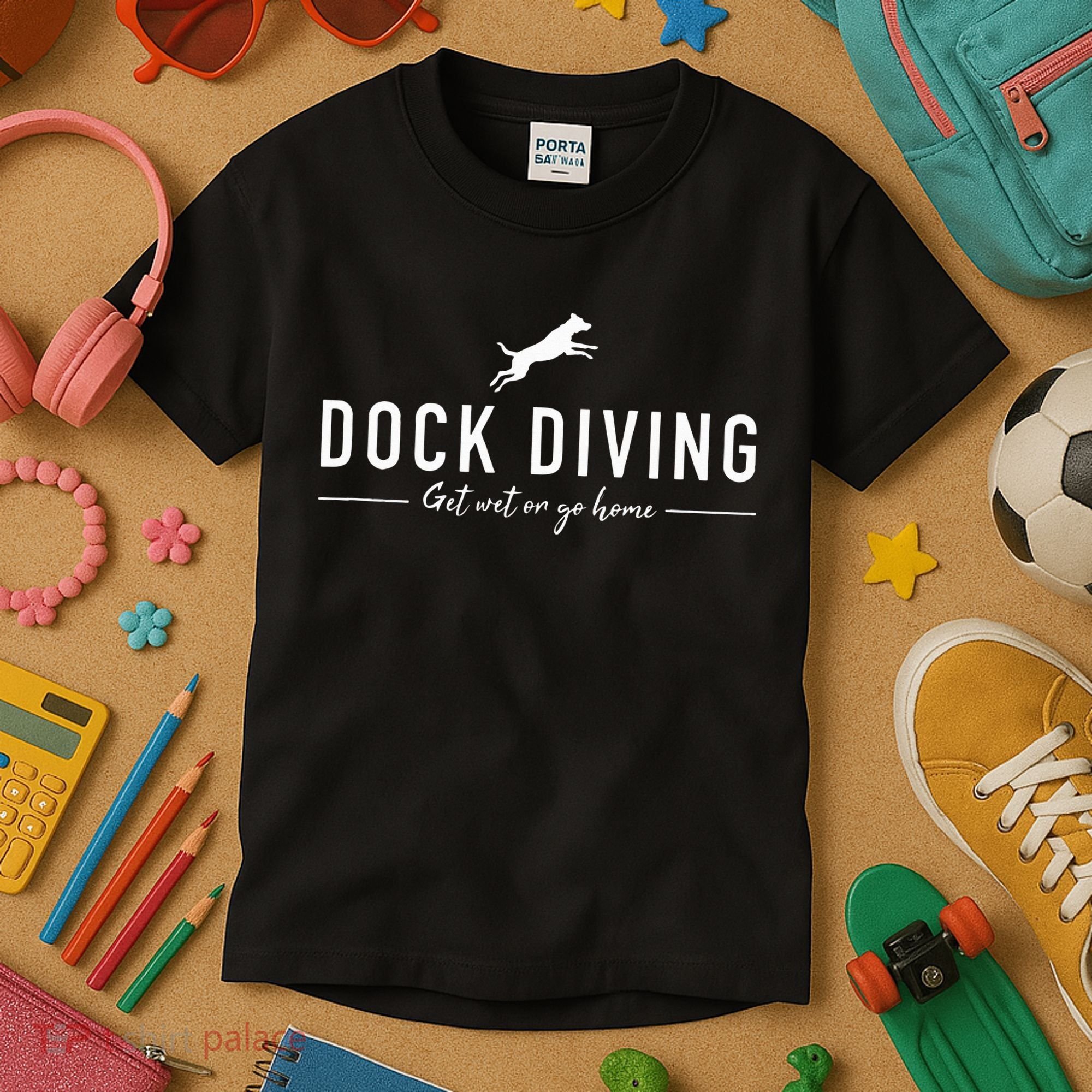 Dock Diving Dock Jumping Dog Sports Kids T-Shirt