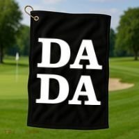 Da Da Dad Funny Fathers Day Golf Towel thumb 1