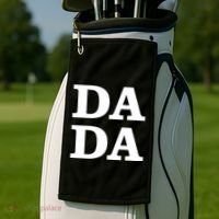 Da Da Dad Funny Fathers Day Golf Towel thumb 2