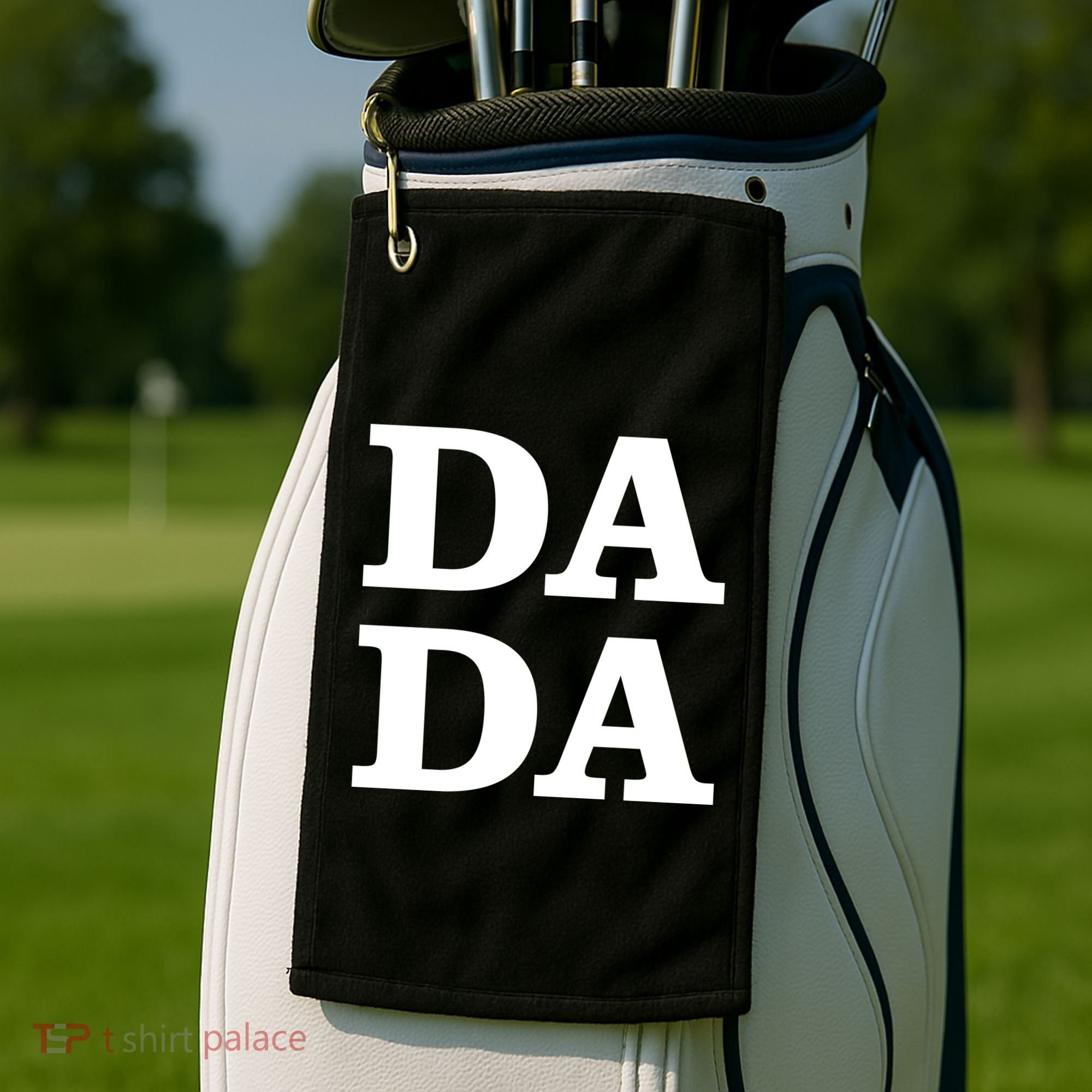 Da Da Dad Funny Fathers Day Golf Towel