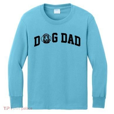Dog Dad Dachshund Gift For Dad Kids Long Sleeve Shirt