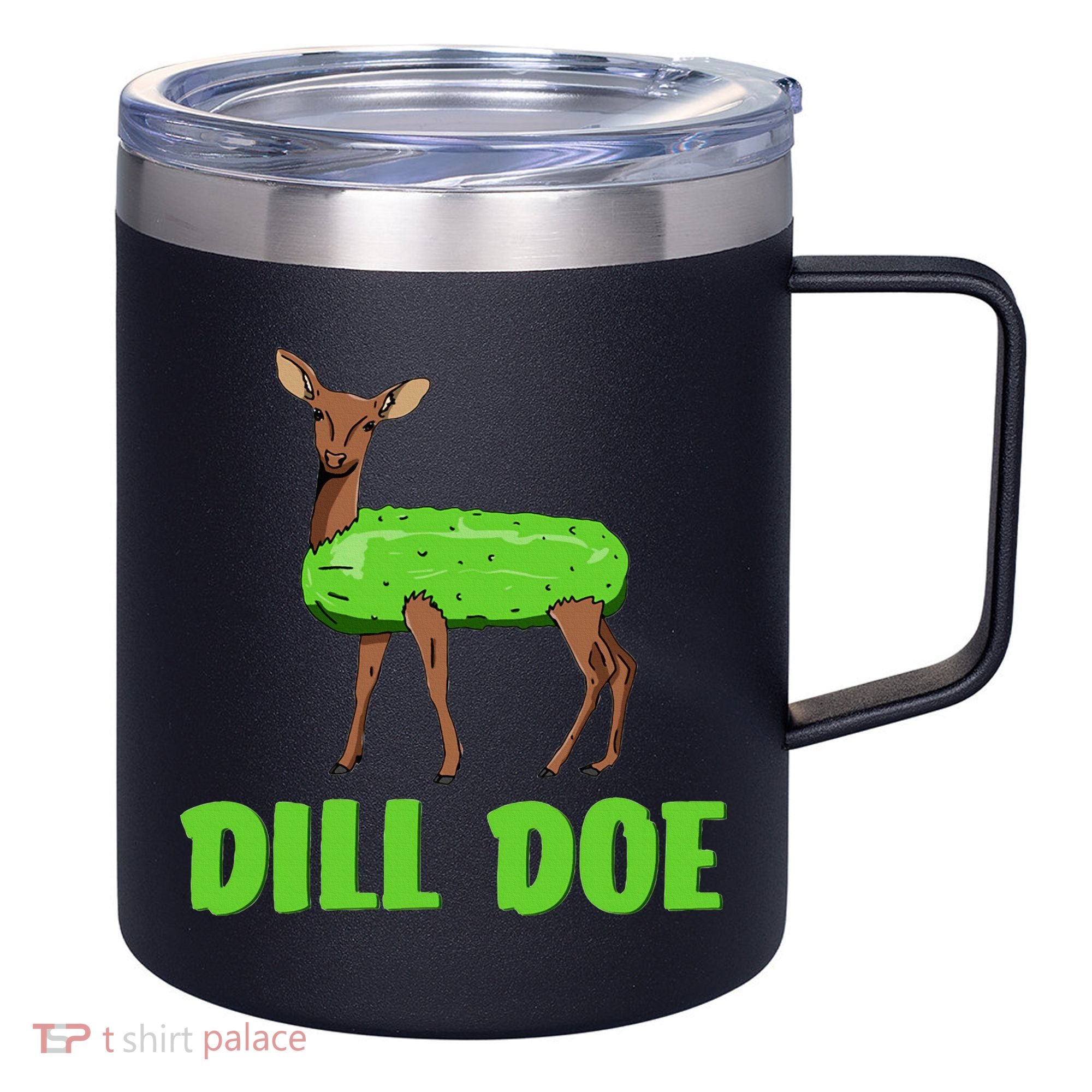 Dill Doe 12oz Stainless Steel Coffee Mug