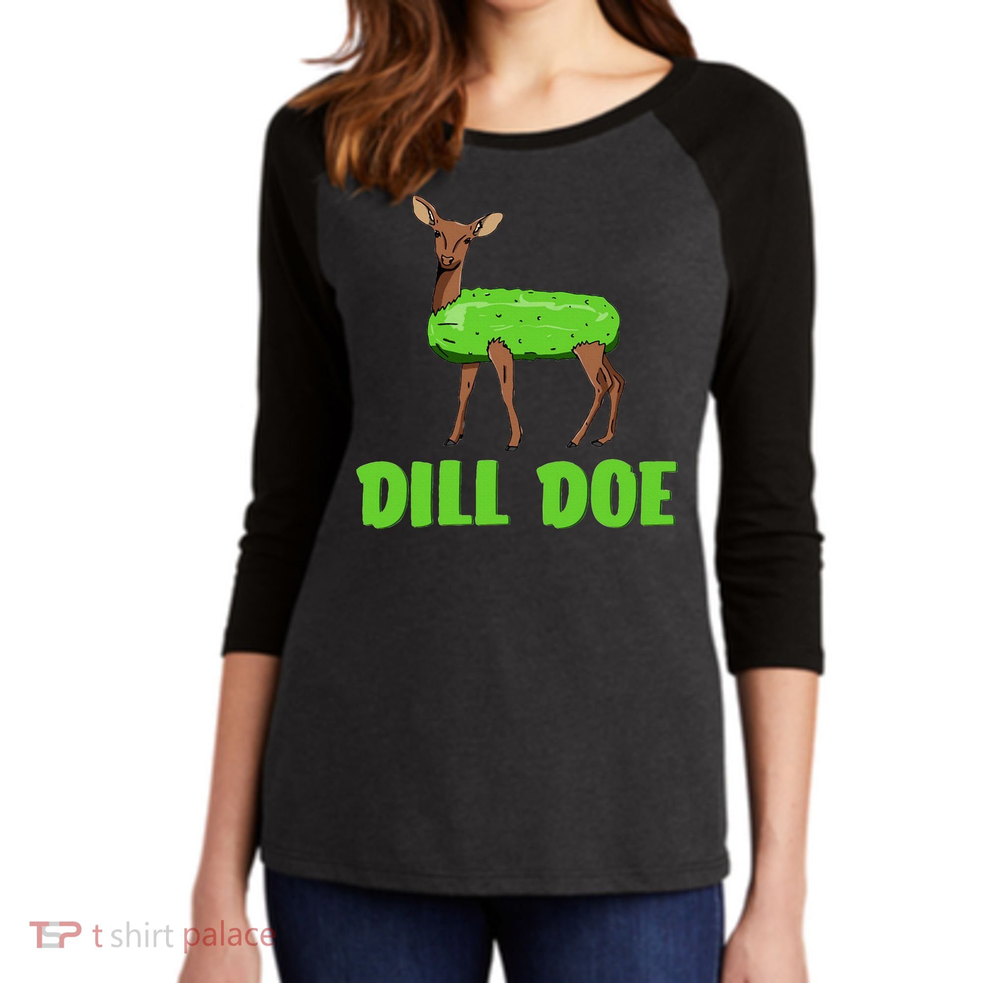 Dill Doe Women's Tri-Blend 3/4-Sleeve Raglan Shirt