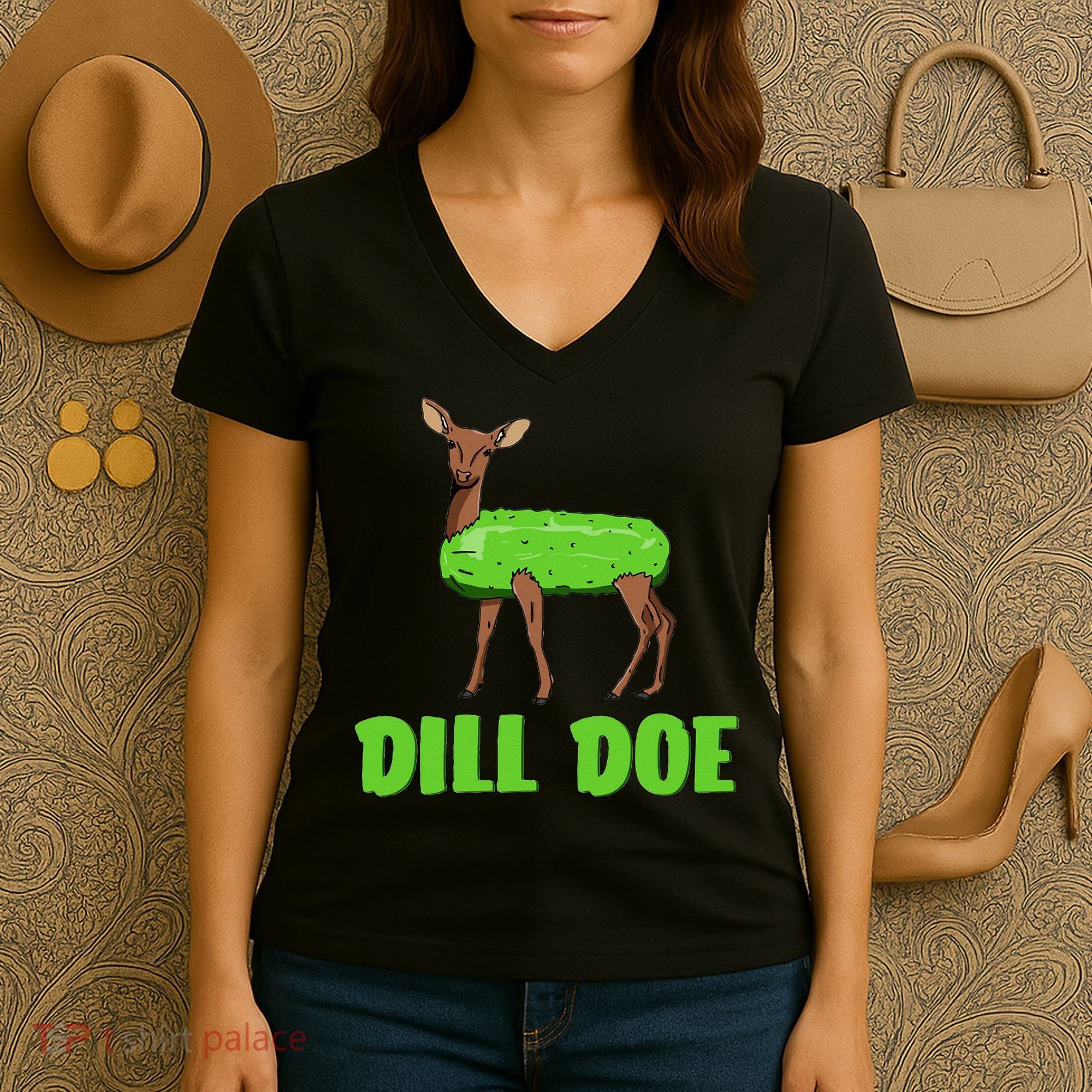 Dill Doe Women's V-Neck T-Shirt