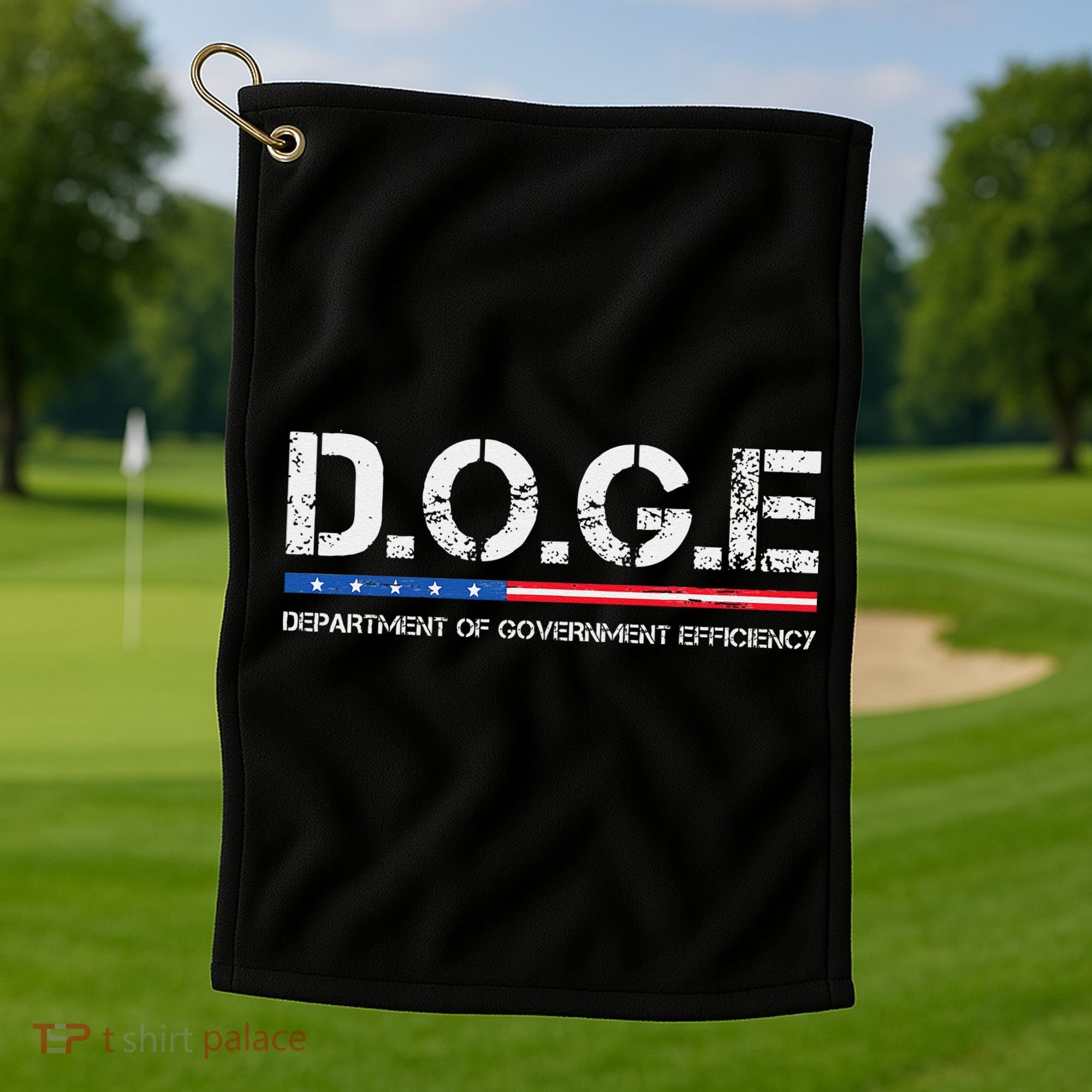Doge D.O.G.E. Department Of Government Efficiency Gift Golf Towel