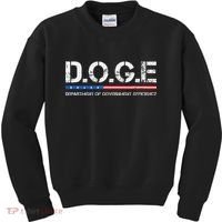 Doge D.O.G.E. Department Of Government Efficiency Gift Kids Sweatshirt thumb 0