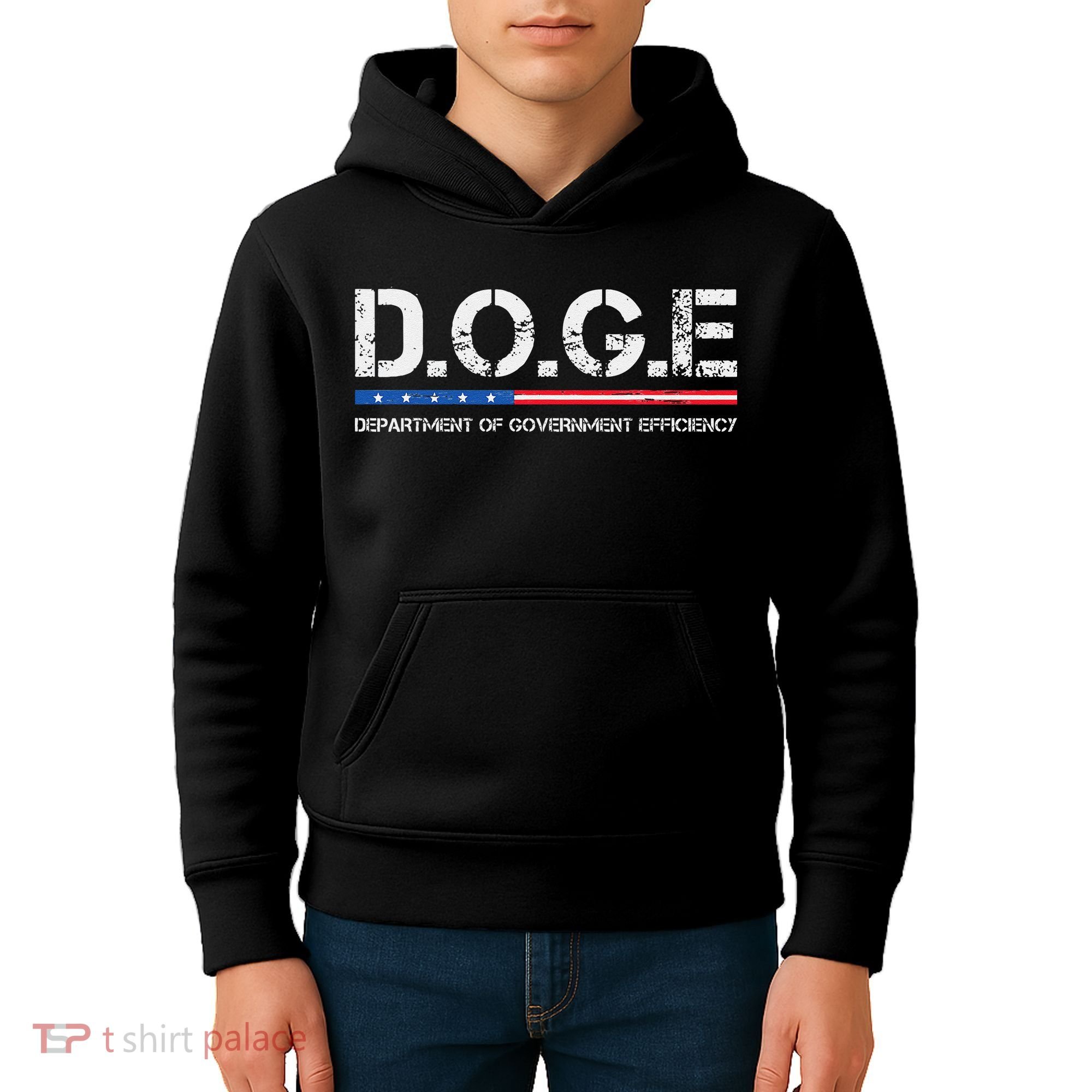 Doge D.O.G.E. Department Of Government Efficiency Gift Kids Hoodie