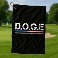 Doge D.O.G.E. Department Of Government Golf Towel thumb 1