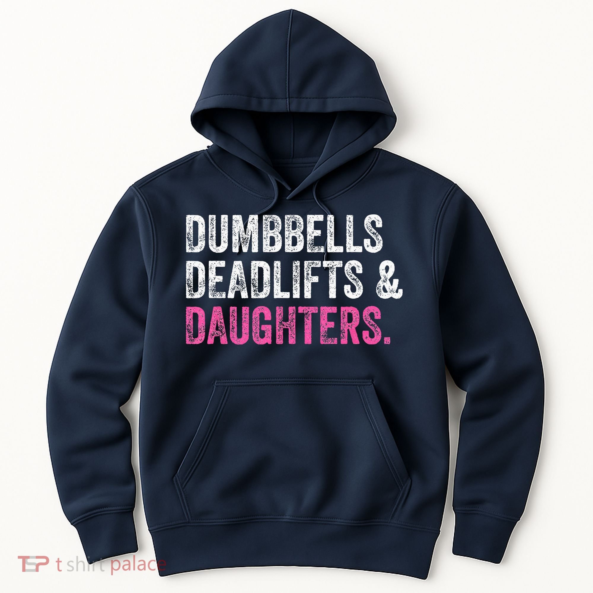Dumbbells Deadlifts Daughters Funny Gym Workout Fathers Day Hoodie