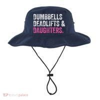Dumbbells Deadlifts Daughters Funny Gym Workout Fathers Day Bucket Hat thumb 0