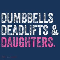 Dumbbells Deadlifts Daughters Funny Gym Workout Fathers Day Women's Hoodie thumb 2