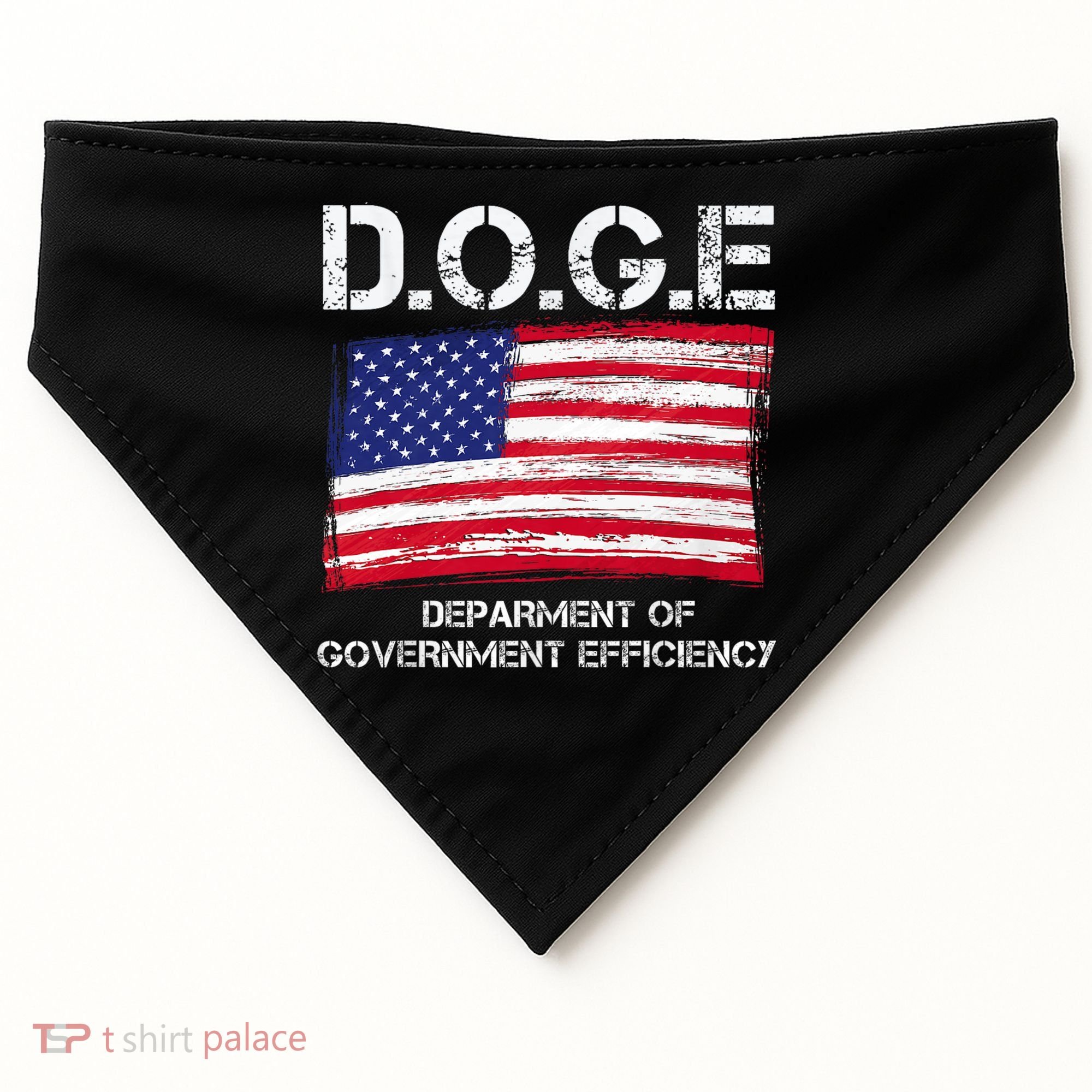 D.O.G.E Doge Department Of Government Efficiency USA-Made Doggie Bandana