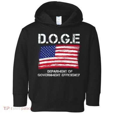 D.O.G.E Doge Department Of Government Efficiency Toddler Hoodie