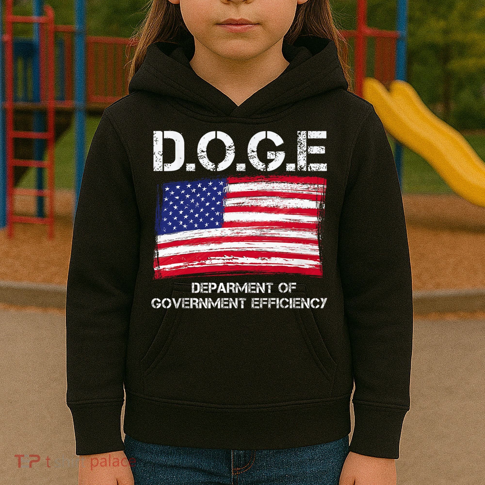 D.O.G.E Doge Department Of Government Efficiency Kids Hoodie