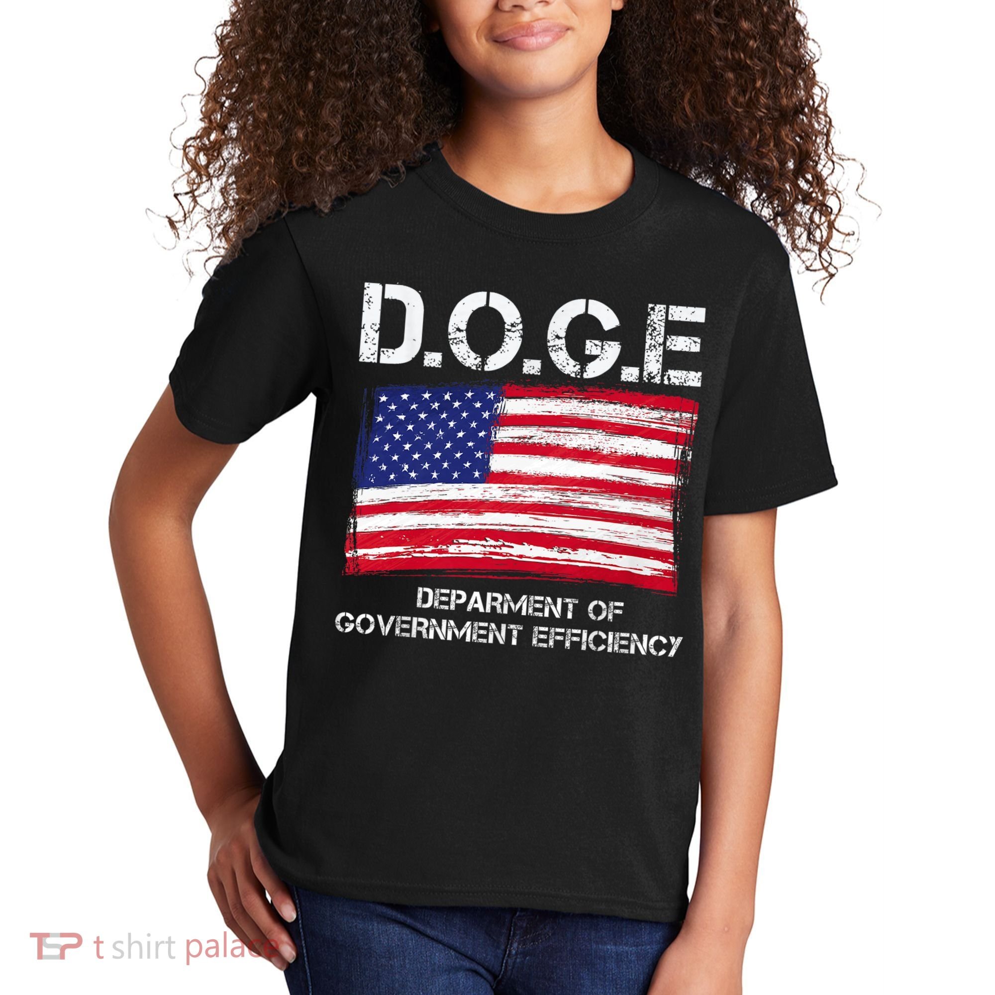 D.O.G.E Doge Department Of Government Efficiency Kids T-Shirt