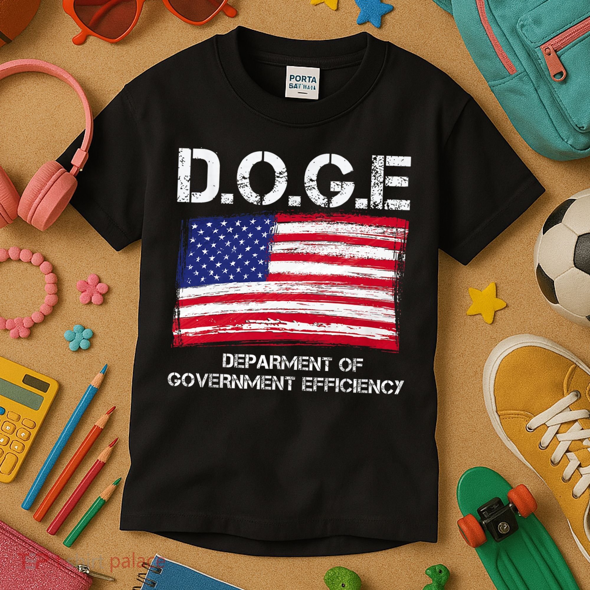 D.O.G.E Doge Department Of Government Efficiency Kids T-Shirt