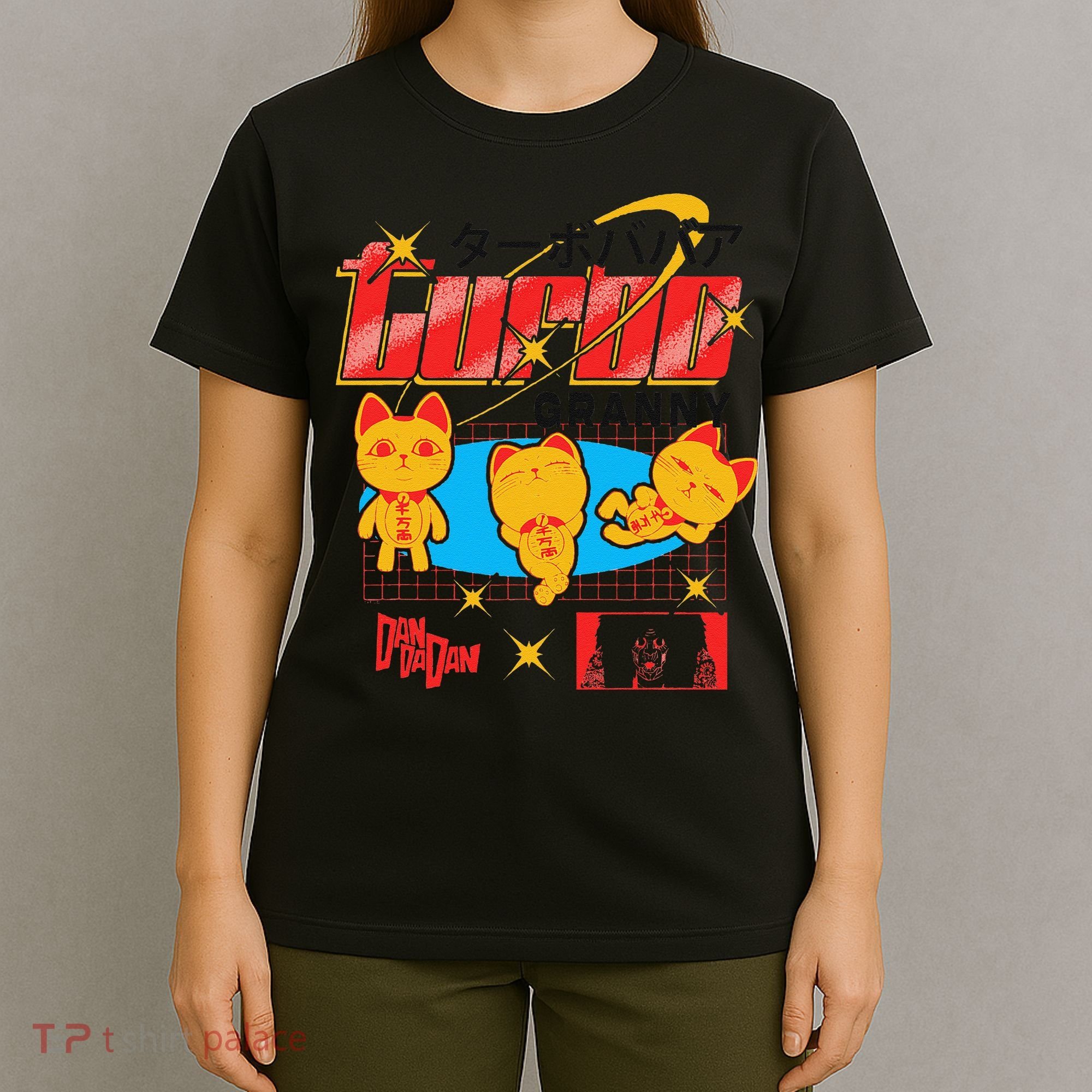 Dan Da Dan Turbo Granny Ghost Alien Anime Gift T-Shirt