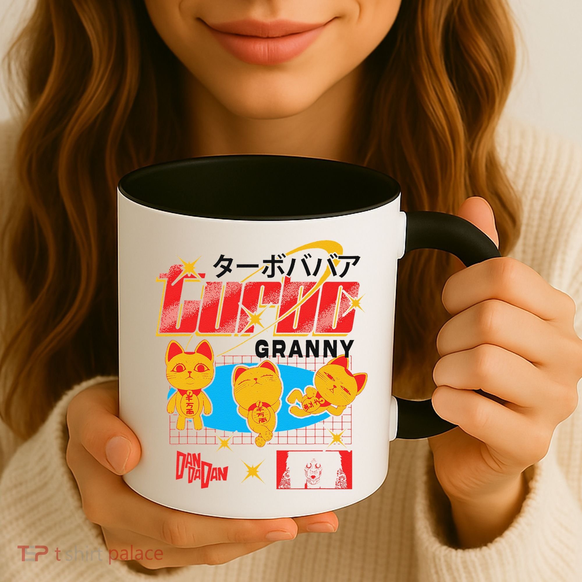 Dan Da Dan Turbo Granny Ghost Alien Anime Gift Coffee Mug