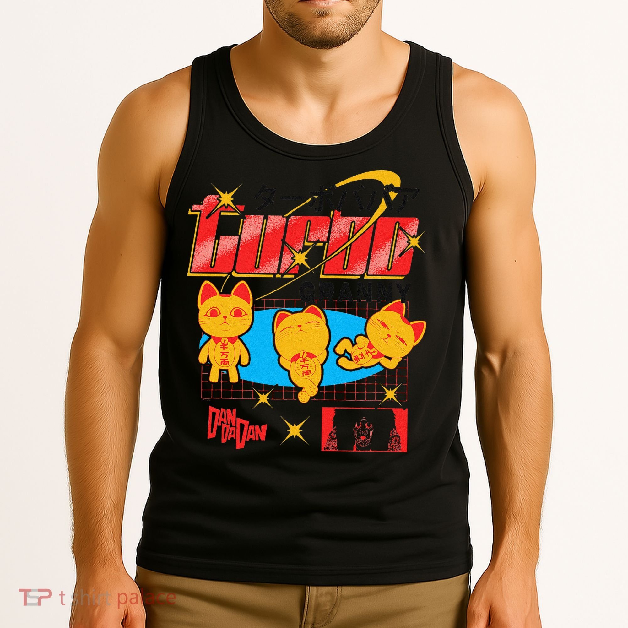 Dan Da Dan Turbo Granny Ghost Alien Anime Gift Tank Top