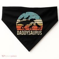 Daddy Dinosaur Daddysaurus 4 Four Gift For Father Day USA-Made Doggie Bandana thumb 0