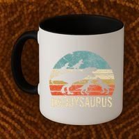 Daddy Dinosaur Daddysaurus 4 Four Gift For Father Day Coffee Mug thumb 2