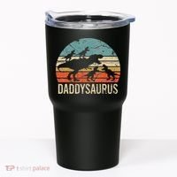 Daddy Dinosaur Daddysaurus 4 Four Gift For Father Day Tumbler thumb 0