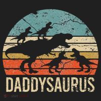 Daddy Dinosaur Daddysaurus 4 Four Gift For Father Day Hat thumb 2