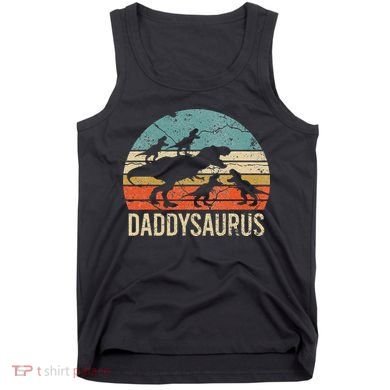Daddy Dinosaur Daddysaurus 4 Four Gift For Father Day Tank Top