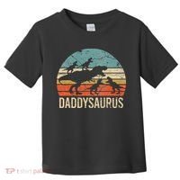 Daddy Dinosaur Daddysaurus 4 Four Gift For Father Day Toddler T-Shirt thumb 0