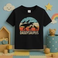 Daddy Dinosaur Daddysaurus 4 Four Gift For Father Day Toddler T-Shirt thumb 3