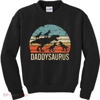 Daddy Dinosaur Daddysaurus 4 Four Gift For Father Day Kids Sweatshirt thumb 0