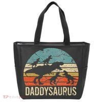 Daddy Dinosaur Daddysaurus 4 Four Gift For Father Day Tote Bag thumb 0
