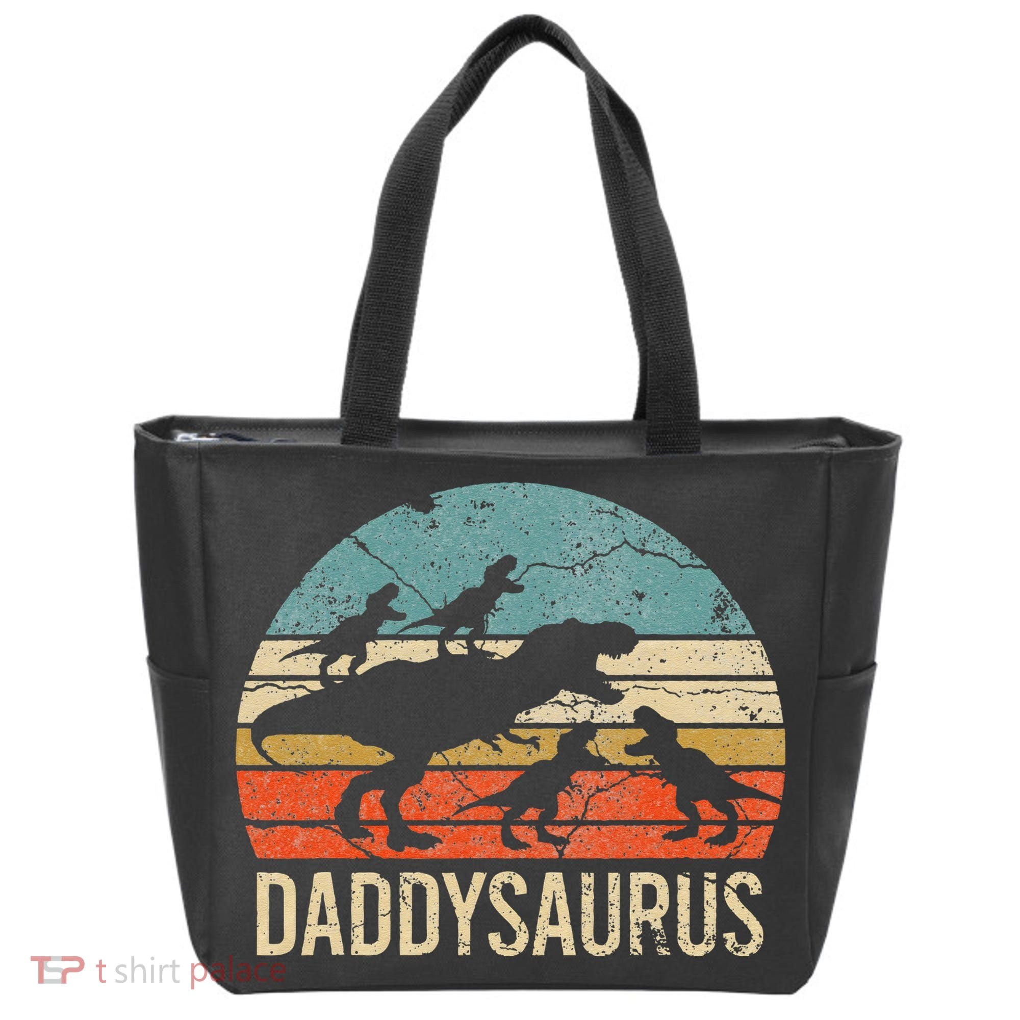 Daddy Dinosaur Daddysaurus 4 Four Gift For Father Day Tote Bag