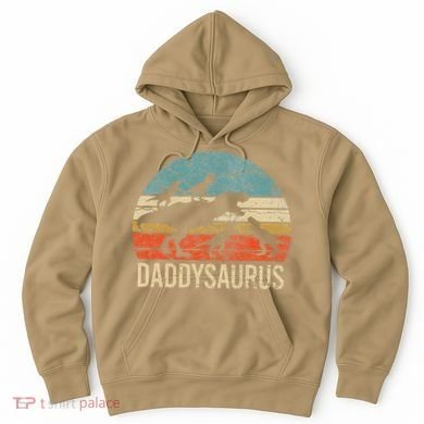 Daddy Dinosaur Daddysaurus 4 Four Gift For Father Day Hoodie