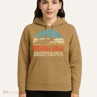 Daddy Dinosaur Daddysaurus 4 Four Gift For Father Day Hoodie thumb 5