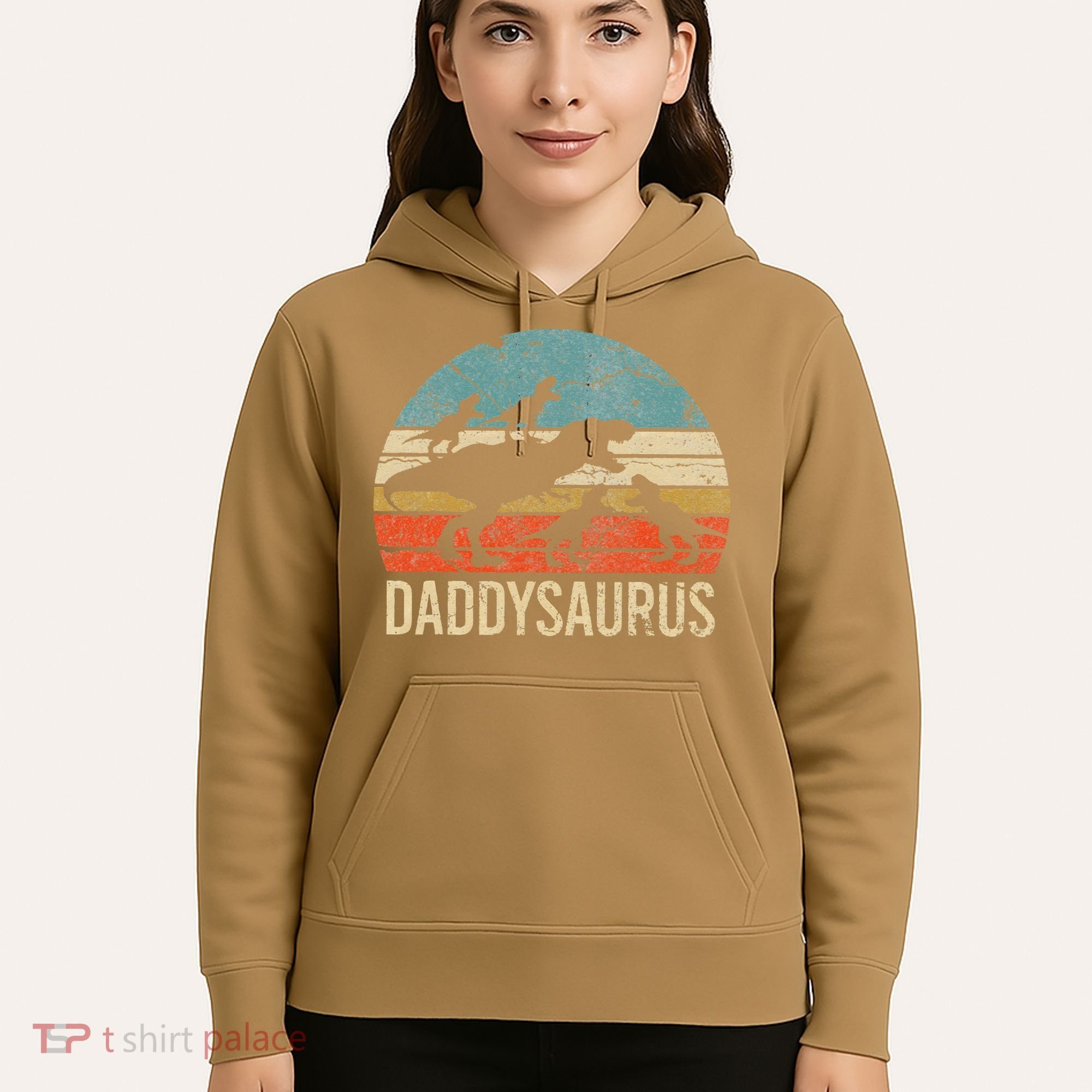 Daddy Dinosaur Daddysaurus 4 Four Gift For Father Day Hoodie