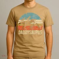 Daddy Dinosaur Daddysaurus 4 Four Gift For Father Day T-Shirt thumb 3