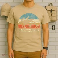 Daddy Dinosaur Daddysaurus 4 Four Gift For Father Day T-Shirt thumb 6