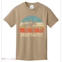 Daddy Dinosaur Daddysaurus 4 Four Gift For Father Day Kids T-Shirt thumb 0