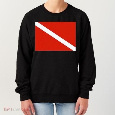 Diver Down Dive Flag Scuba Diving Flag Women's Sweatshirt