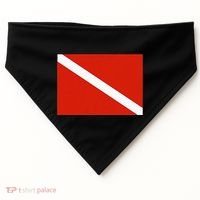 Diver Down Dive Flag Scuba Diving Flag USA-Made Doggie Bandana thumb 0