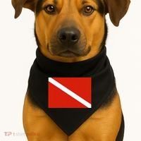 Diver Down Dive Flag Scuba Diving Flag USA-Made Doggie Bandana thumb 1