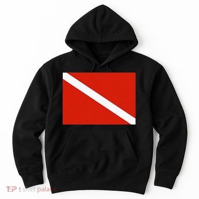 Diver Down Dive Flag Scuba Diving Flag Hoodie
