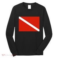 Diver Down Dive Flag Scuba Diving Flag Long Sleeve Shirt thumb 0