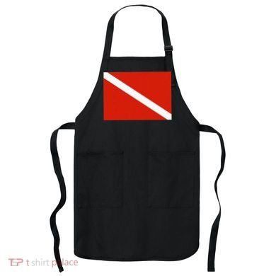 Diver Down Dive Flag Scuba Diving Flag Apron