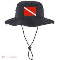 Diver Down Dive Flag Scuba Diving Flag Bucket Hat thumb 0
