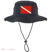 Diver Down Dive Flag Scuba Diving Flag Bucket Hat thumb 0